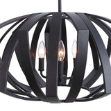 Lighting Thales Black Geometric 3 Light Pendant 