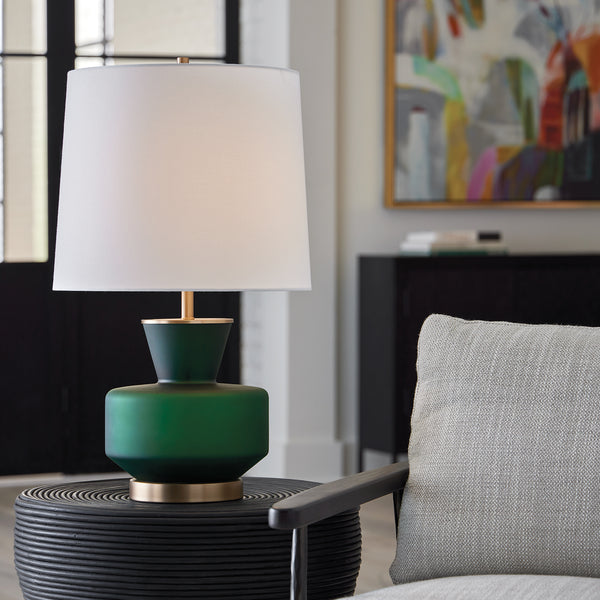 Lighting Trentino Dark Emerald Green Table Lamp 