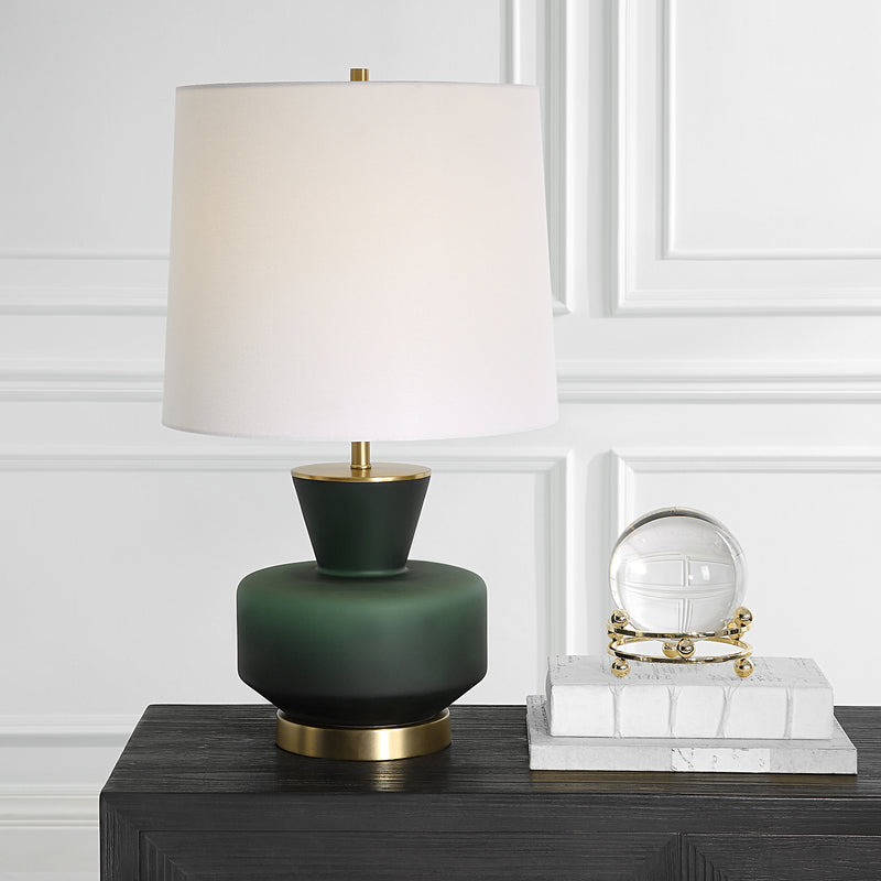 Lighting Trentino Dark Emerald Green Table Lamp 