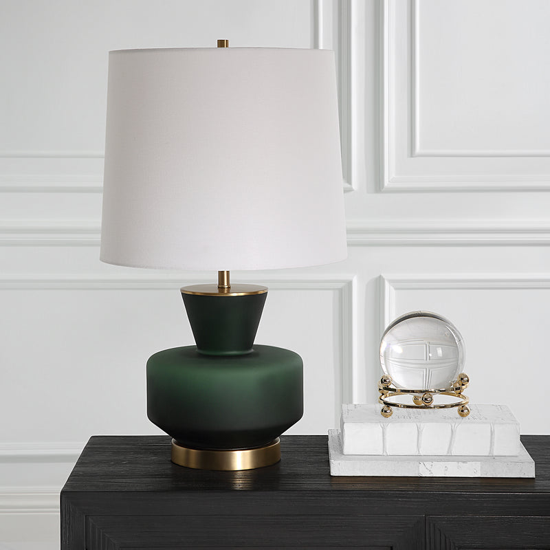 Lighting Trentino Dark Emerald Green Table Lamp 