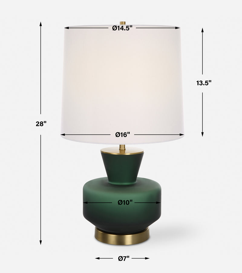Lighting Trentino Dark Emerald Green Table Lamp 