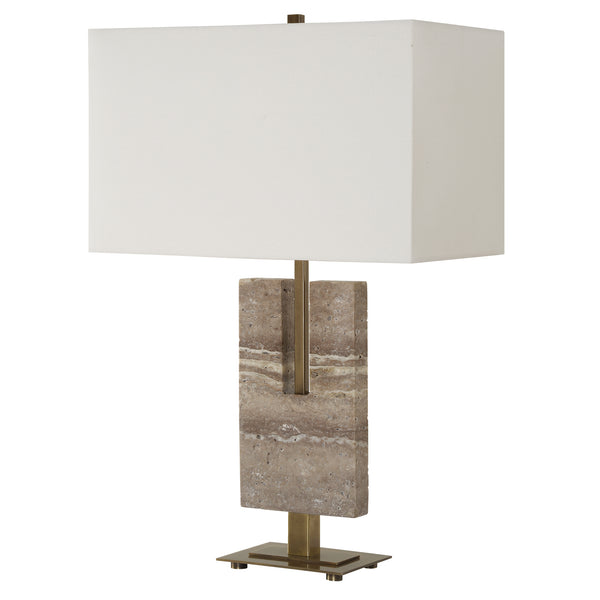Lighting Turning Point Travertine Table Lamp 