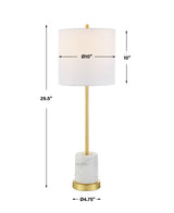 Lighting Turret Gold Buffet Lamp 