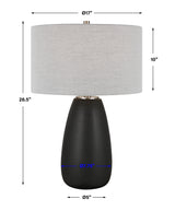 Lighting Twilight Satin Black Table Lamp 
