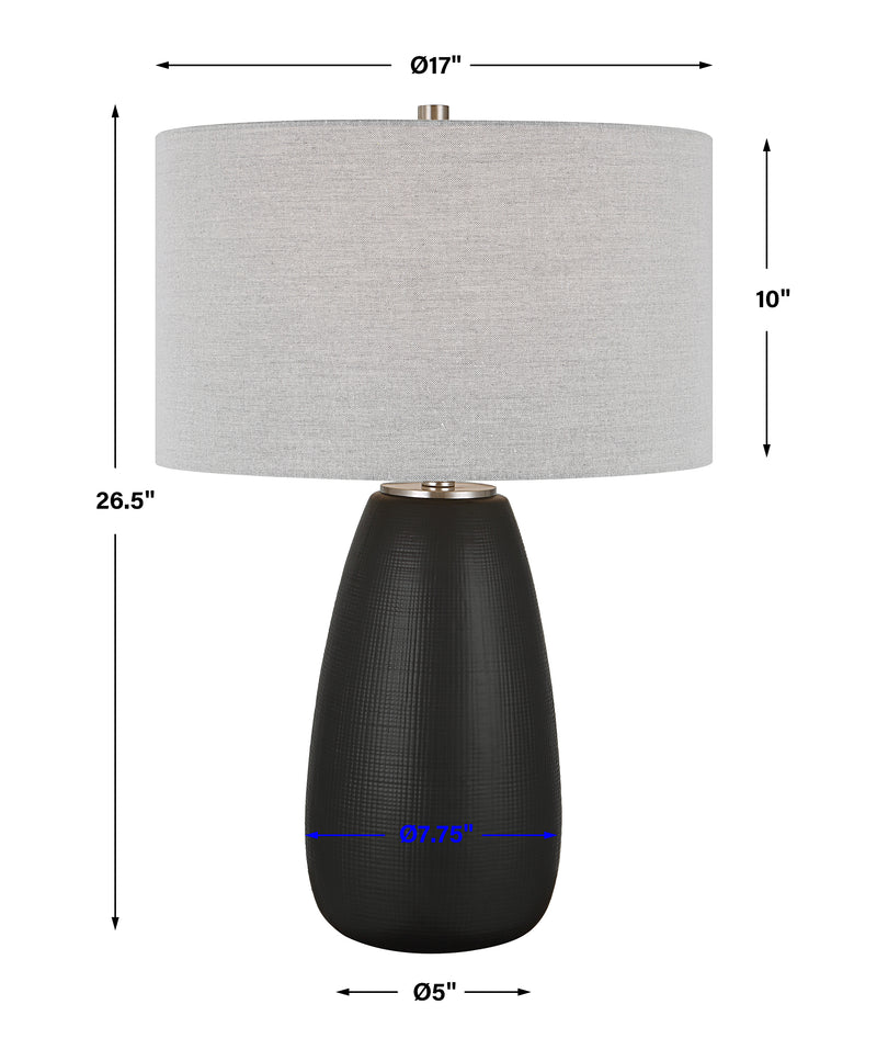 Lighting Twilight Satin Black Table Lamp 