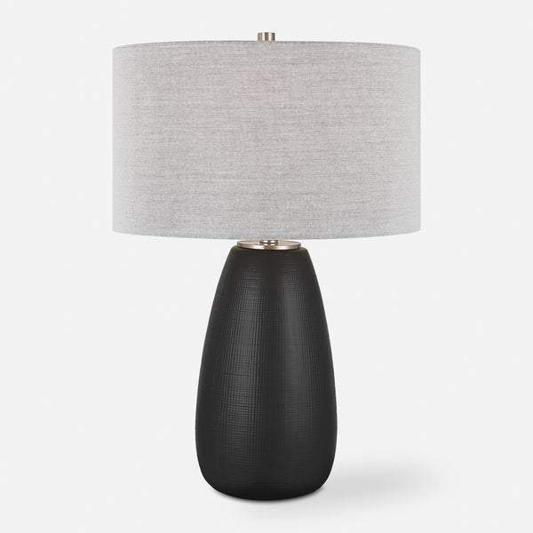 Lighting Twilight Satin Black Table Lamp 