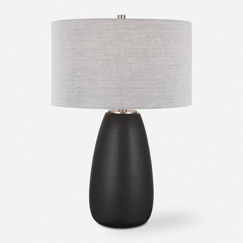 Lighting Twilight Satin Black Table Lamp 