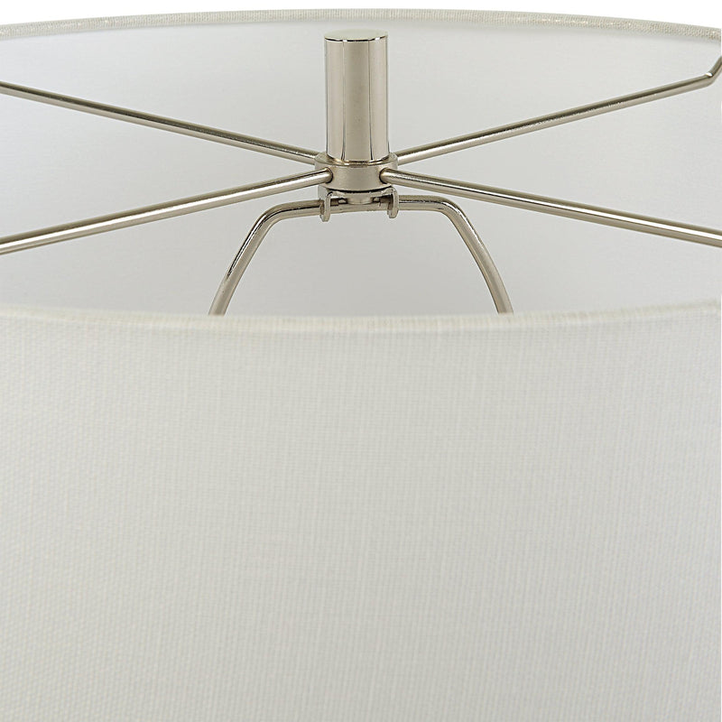 Lighting Twisted Swirl White Table Lamp 