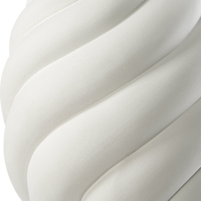 Lighting Twisted Swirl White Table Lamp 