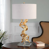 Lighting Twisted Vines Gold Table Lamp 