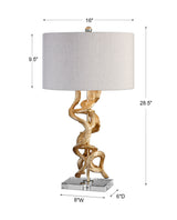 Lighting Twisted Vines Gold Table Lamp 