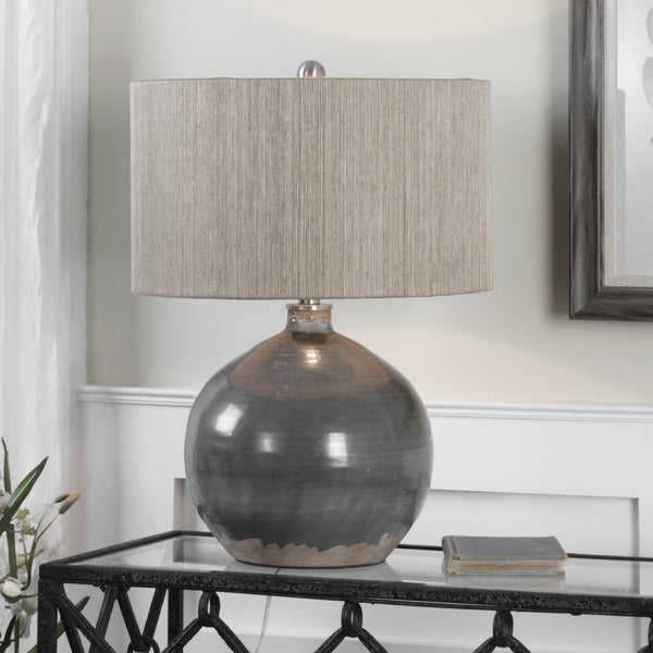 Lighting Vardenis Gray Ceramic Lamp 