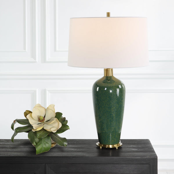 Lighting Verdell Green Table Lamp 