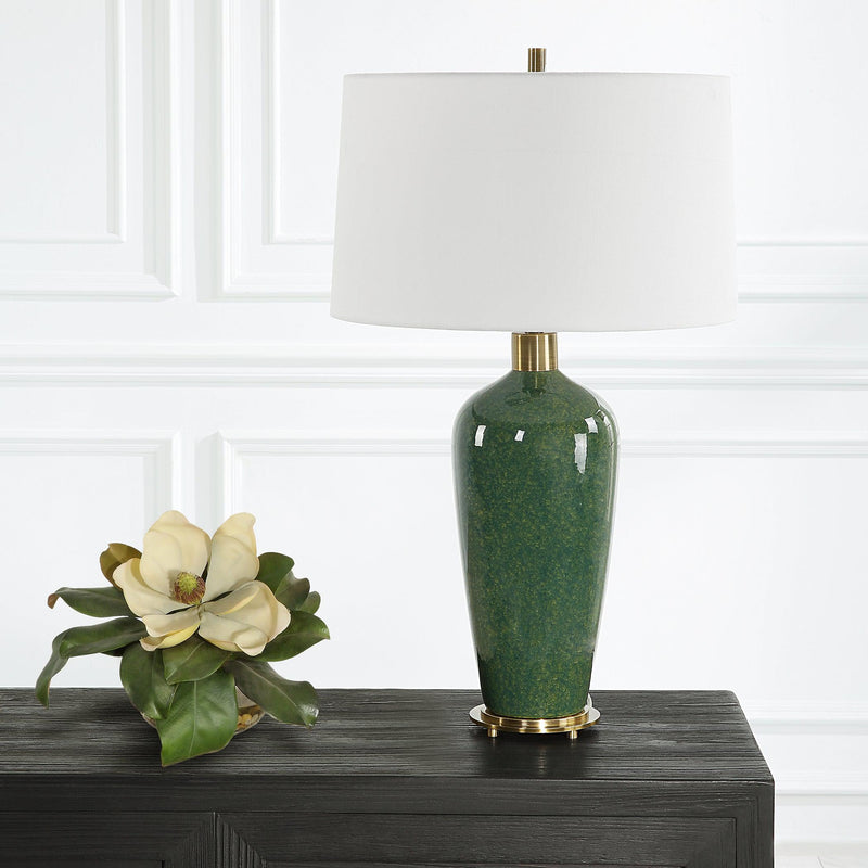 Lighting Verdell Green Table Lamp 