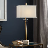 Lighting Verner Tapered Brass Table Lamp 