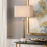 Lighting Verner Tapered Brass Table Lamp 