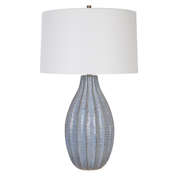 Lighting Veston Blue Glaze Table Lamp 