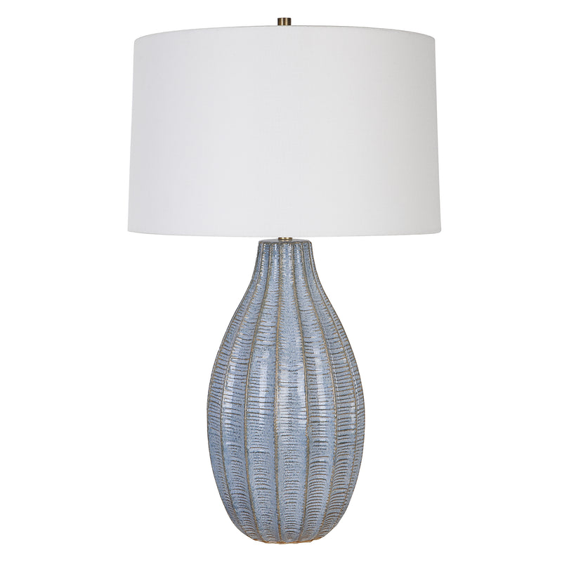 Lighting Veston Blue Glaze Table Lamp 