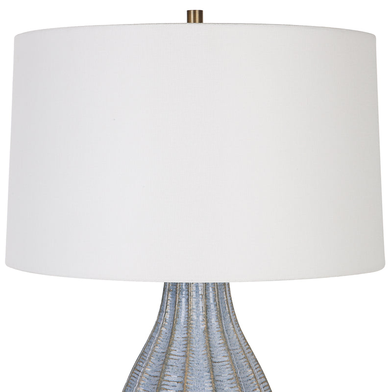 Lighting Veston Blue Glaze Table Lamp 