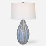 Lighting Veston Blue Glaze Table Lamp 