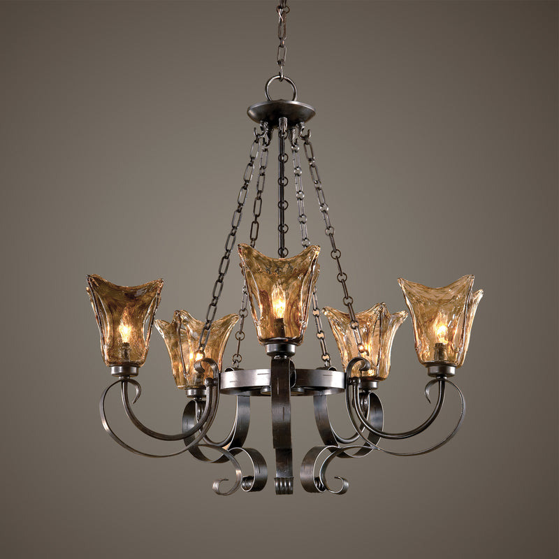Lighting Vetraio 5Lt Oil Rubbed Bronze Chandelier 