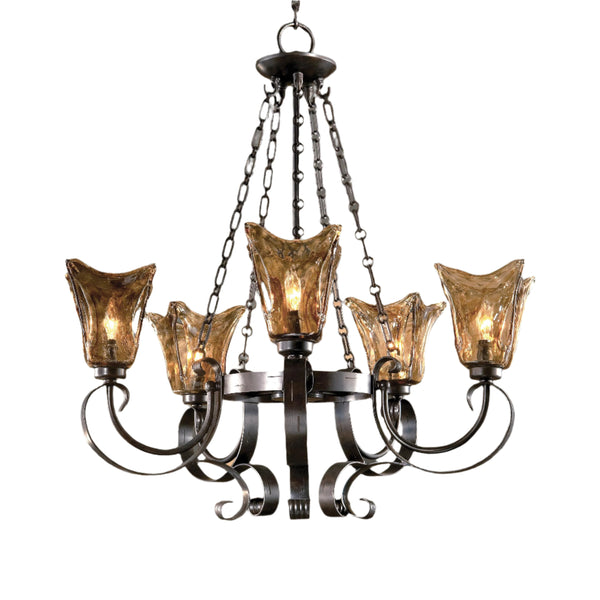 Lighting Vetraio 5Lt Oil Rubbed Bronze Chandelier 