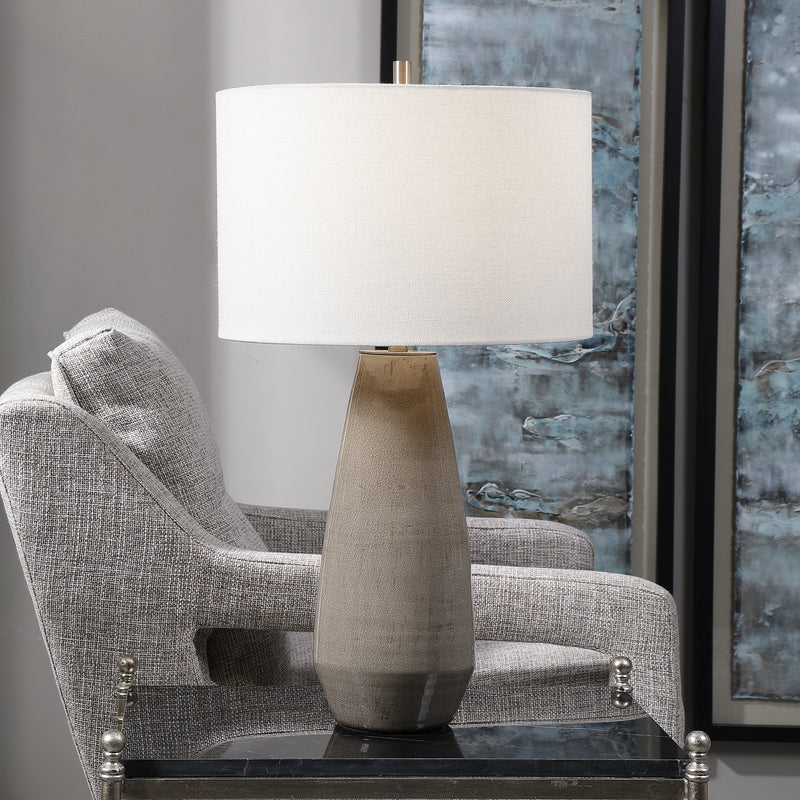 Lighting Volterra Taupe-Gray Table Lamp 