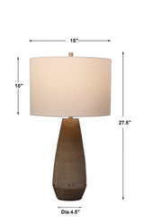 Lighting Volterra Taupe-Gray Table Lamp 