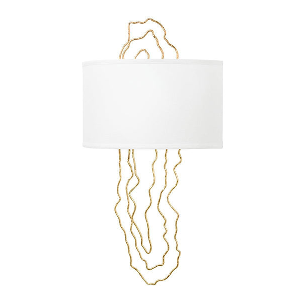 Lighting - Wall Sconce 5th Avenue 2 Light Wall Sconce // Vintage Gold Leaf 