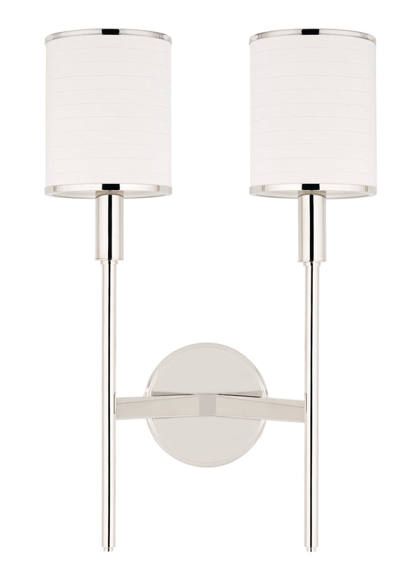 Lighting - Wall Sconce Aberdeen 2 Light Wall Sconce // Polished Nickel 