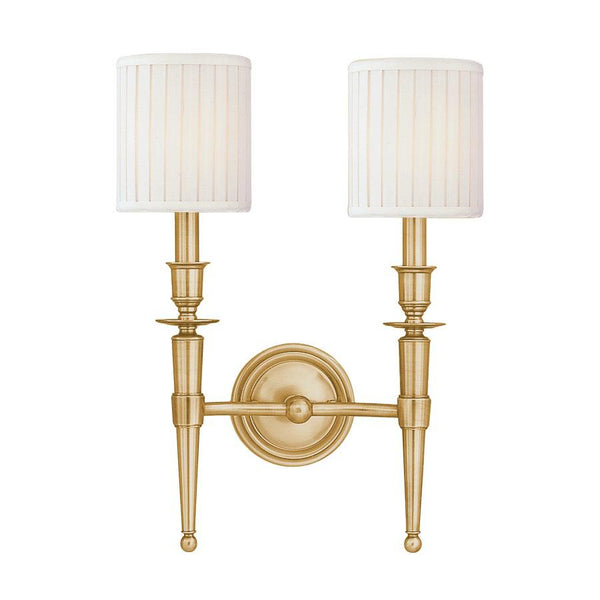 Lighting - Wall Sconce Abington 2 Light Wall Sconce // Aged Brass 