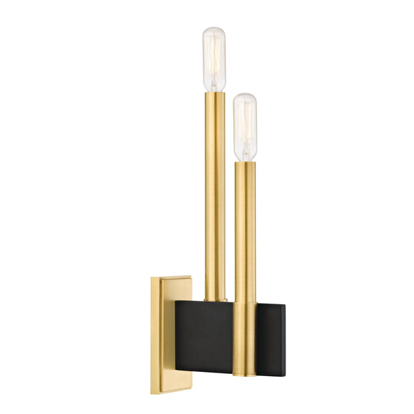 Lighting - Wall Sconce Abrams 2 Light Wall Sconce // Aged Brass 