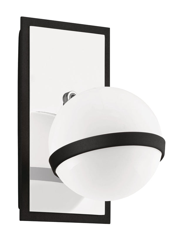 Lighting - Wall Sconce Ace 1lt Wall Sconce // Carbide BLK with Polished Nickel Accents 