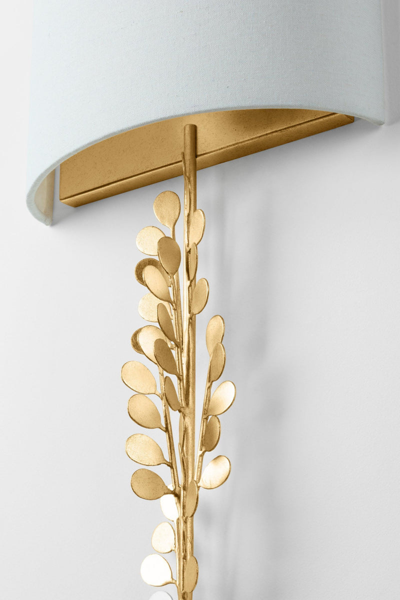 Lighting - Wall Sconce Adrienne 2 Light Wall Sconce // Vintage Gold Leaf 