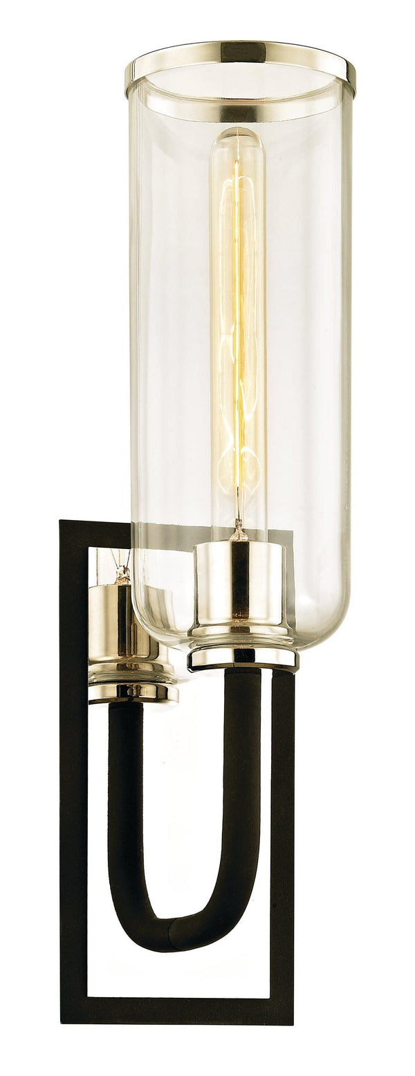 Lighting - Wall Sconce Aeon 1lt Wall Sconce // Carbide BLK & Pol Nickel 