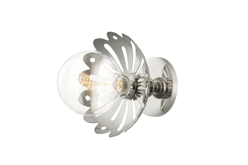 Lighting - Wall Sconce Alyssa 1 Light Wall Sconce // Polished Nickel 