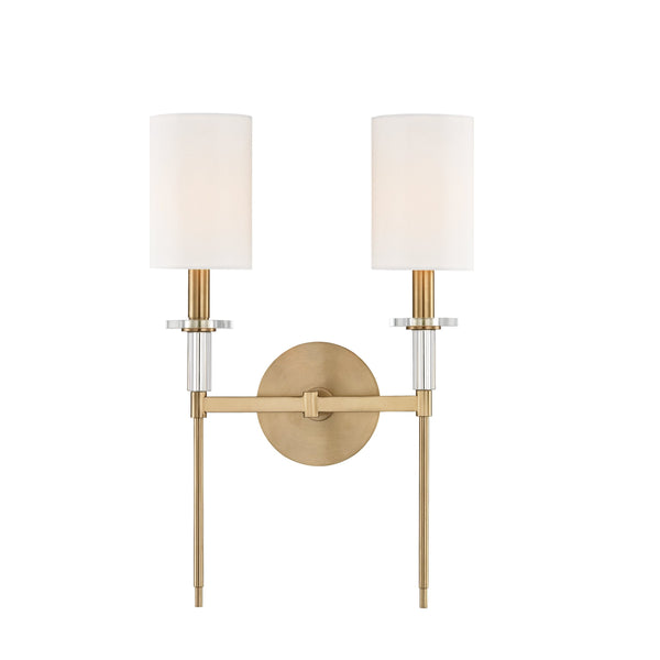 Lighting - Wall Sconce Amherst 2 Light Wall Sconce // Aged Brass 