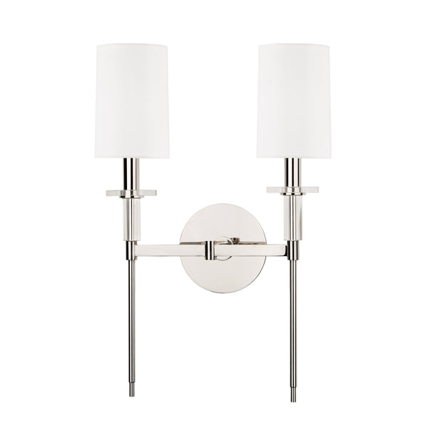 Lighting - Wall Sconce Amherst 2 Light Wall Sconce // Polished Nickel 