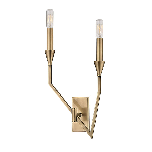 Lighting - Wall Sconce Archie 2 Light Left Wall Sconce // Aged Brass 
