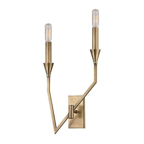 Lighting - Wall Sconce Archie 2 Light Right Wall Sconce // Aged Brass 