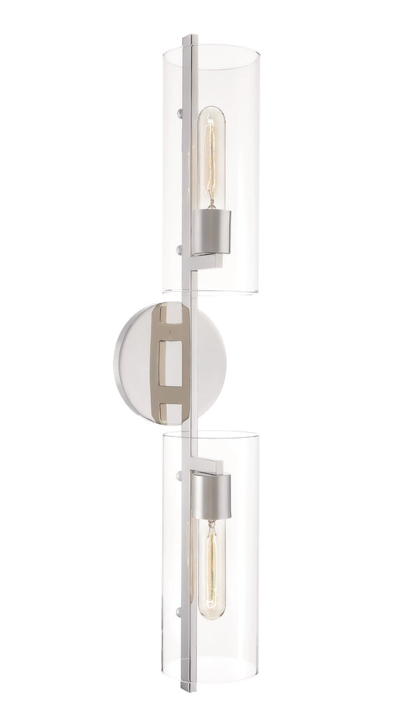 Lighting - Wall Sconce Ariel 2 Light Wall Sconce // Polished Nickel 