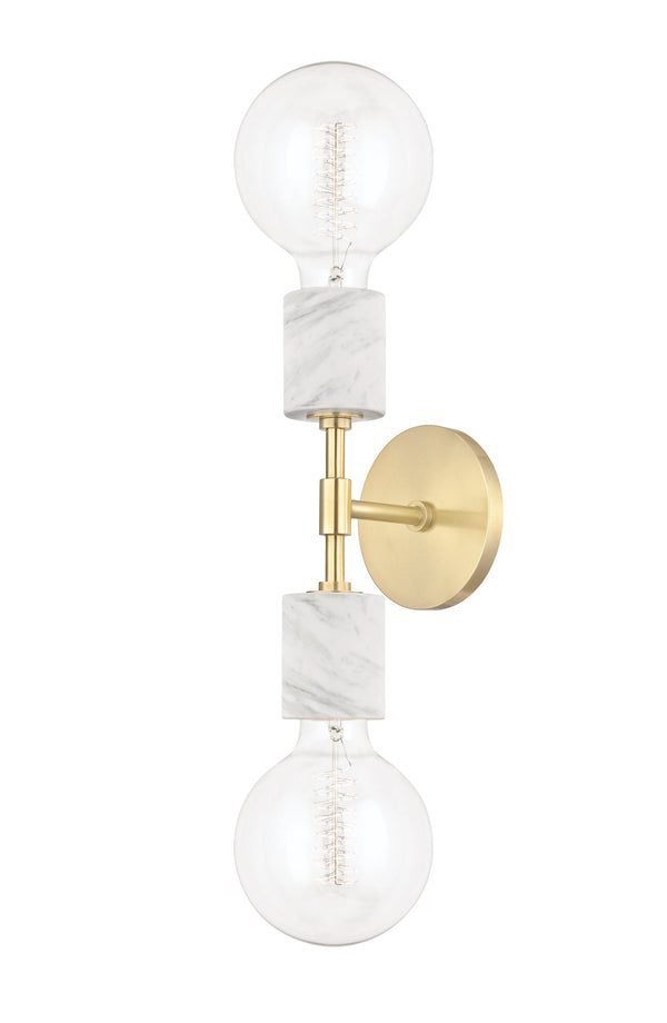 Lighting - Wall Sconce Asime 2 Light Wall Sconce // Aged Brass 
