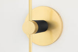 Lighting - Wall Sconce Astrid 2 Light Wall Sconce // Aged Brass & Black 
