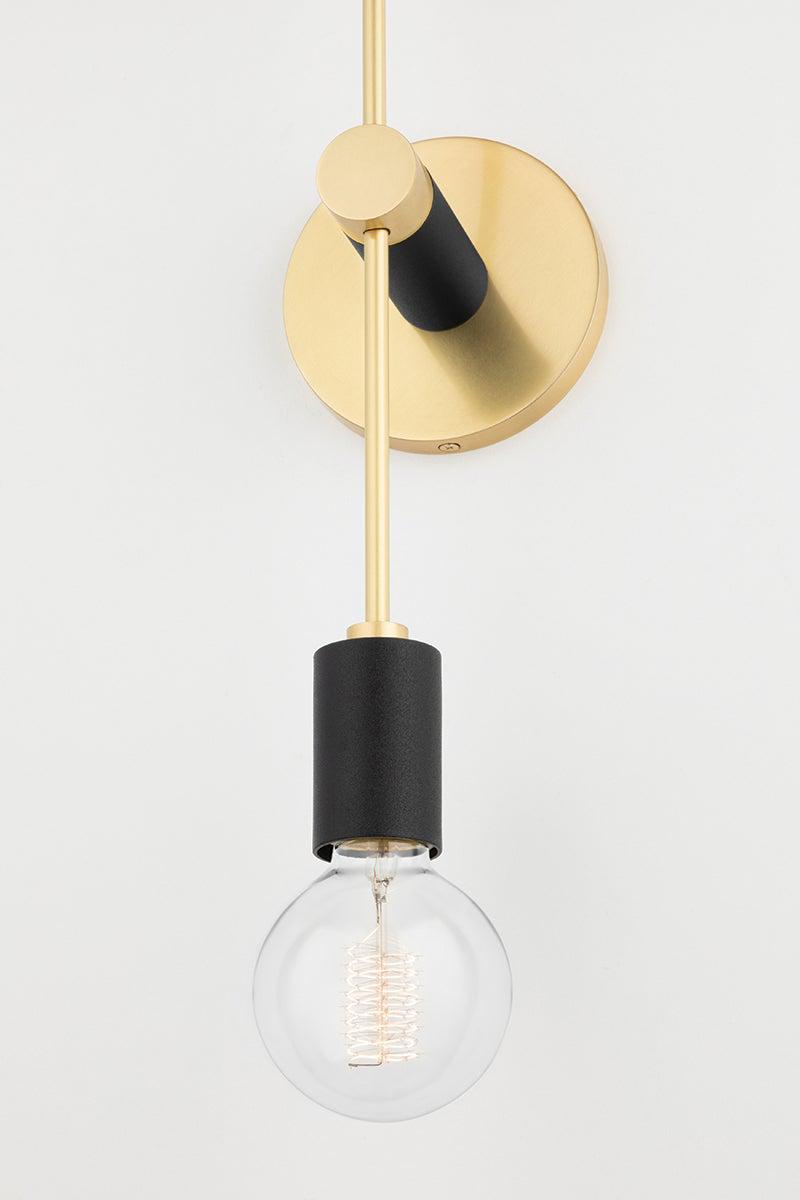 Lighting - Wall Sconce Astrid 2 Light Wall Sconce // Aged Brass & Black 