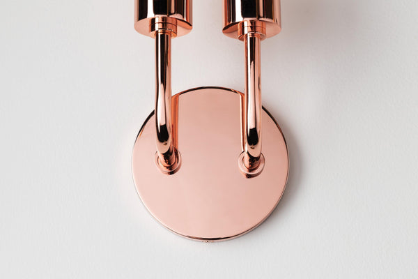 Lighting - Wall Sconce Ava 2 Light Wall Sconce // Polished Copper 