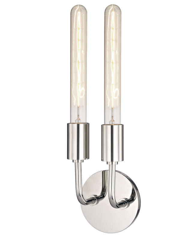 Lighting - Wall Sconce Ava 2 Light Wall Sconce // Polished Nickel 