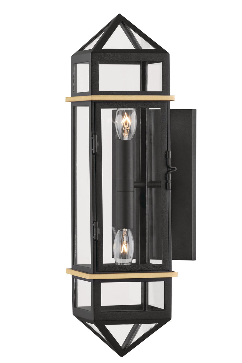 Lighting - Wall Sconce Bedford Hills 2 Light Wall Sconce // Aged Brass & Black 