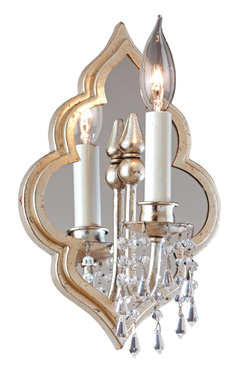 Lighting - Wall Sconce Bijoux 1lt Wall Sconce // Silver Leaf with Antique Mist 