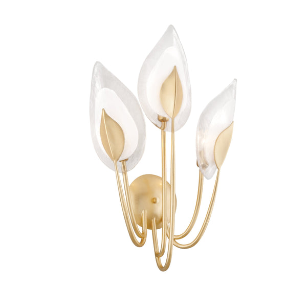 Lighting - Wall Sconce Blossom 3 Light Wall Sconce // Gold Leaf 