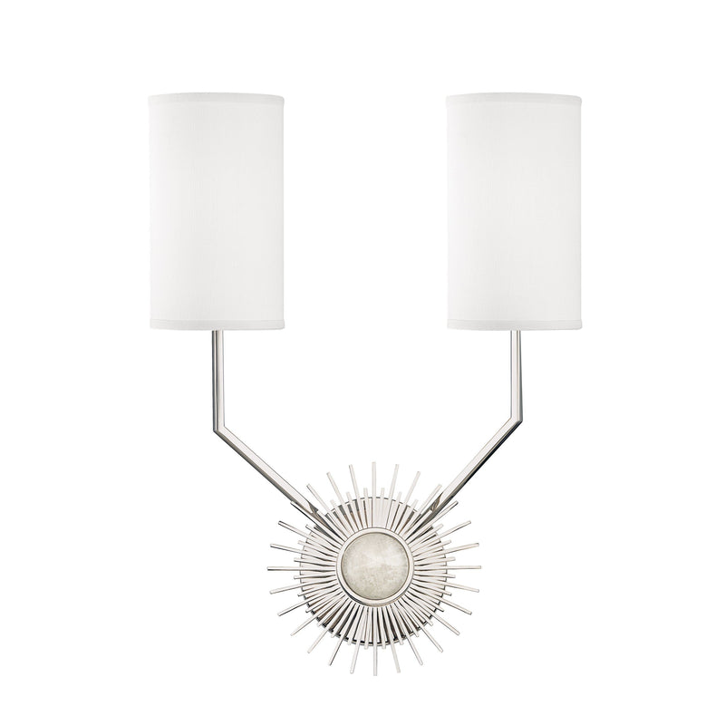 Lighting - Wall Sconce Borland 2 Light Wall Sconce // Polished Nickel 